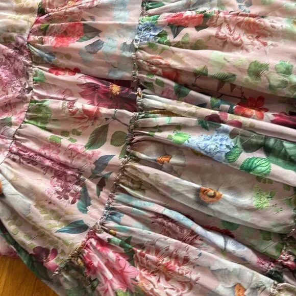 Anthropologie BHLDN Isabella Tiered Square-Neck A-Line Midi Dress Geisha  Designs - coffeafoods.com